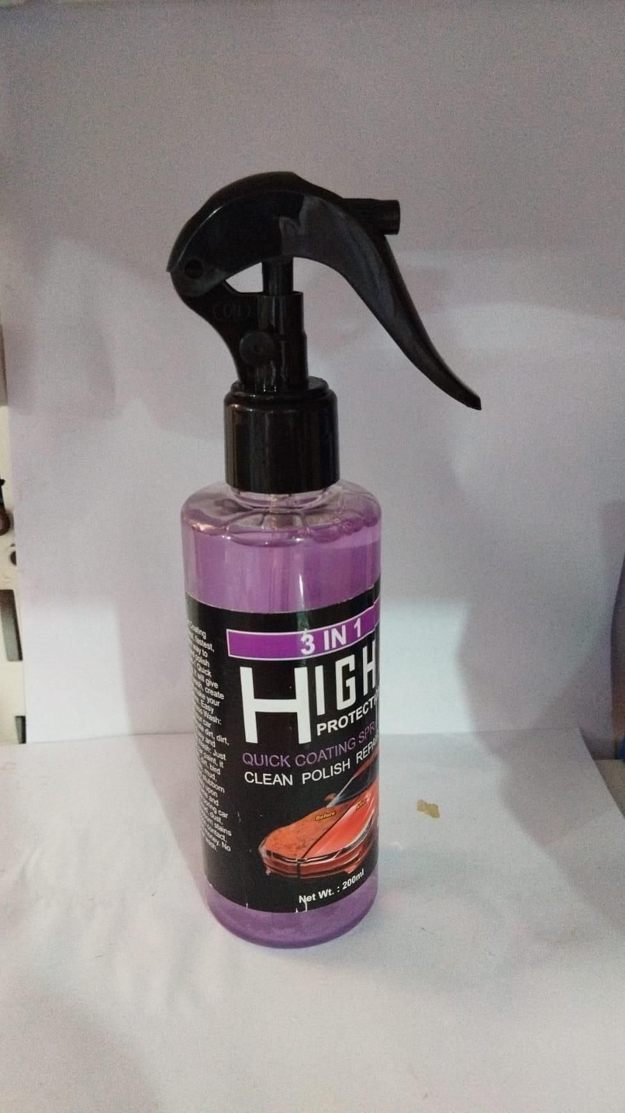 3 In 1 High Protection Fast Car Ceramic Coating Spray, Plastic Parts Refurbisher, Fast Fine Scratch Repair, Car Scratch Repair Spray, 200Ml, Pack Of 2
