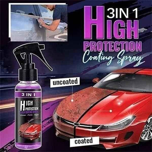 3 In 1 High Protection Fast Car Ceramic Coating Spray, Plastic Parts Refurbisher, Fast Fine Scratch Repair, Car Scratch Repair Spray, 200Ml, Pack Of 2